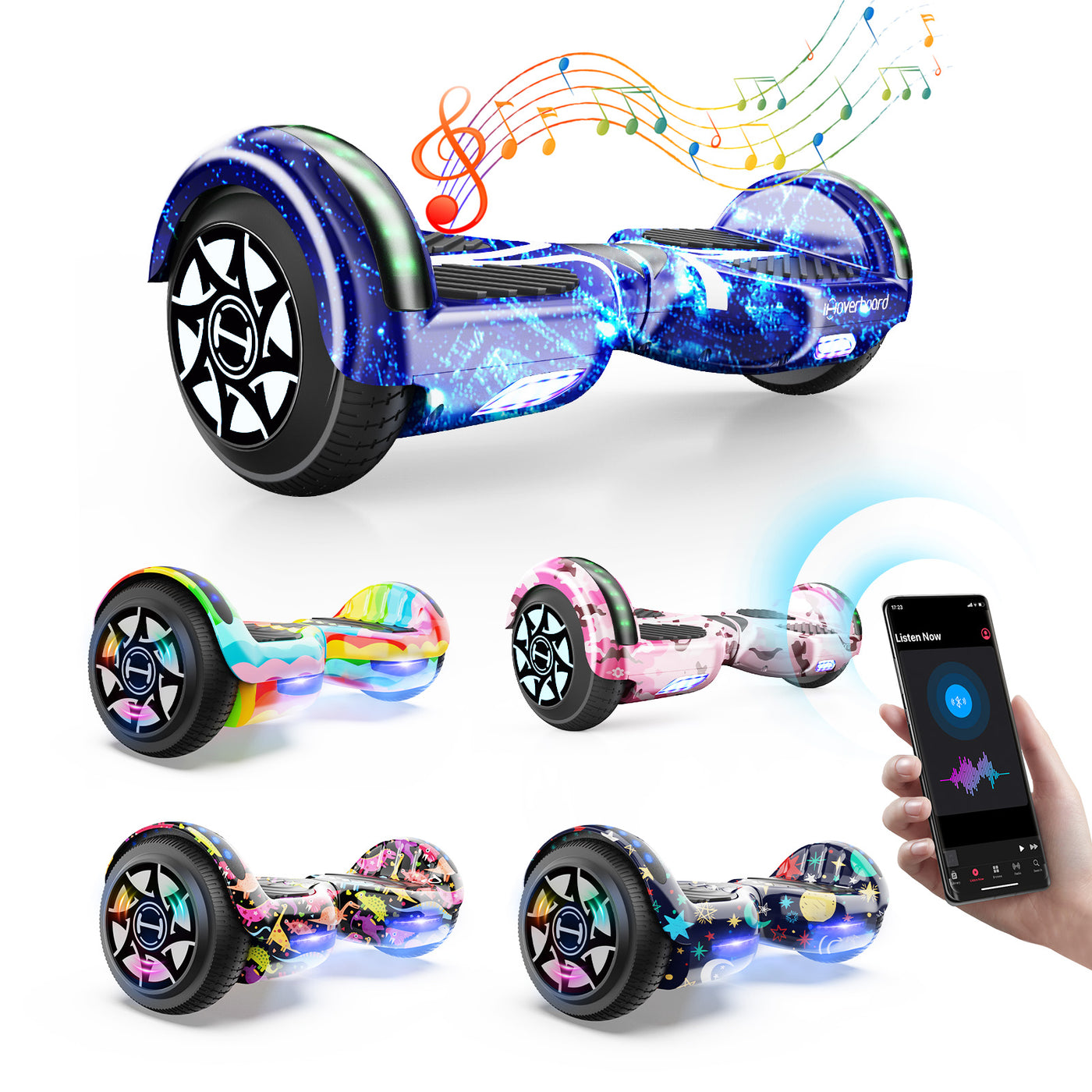 iHoverboard H4 Rosa Bluetooth Hoverboard mit Sitz 6.5"