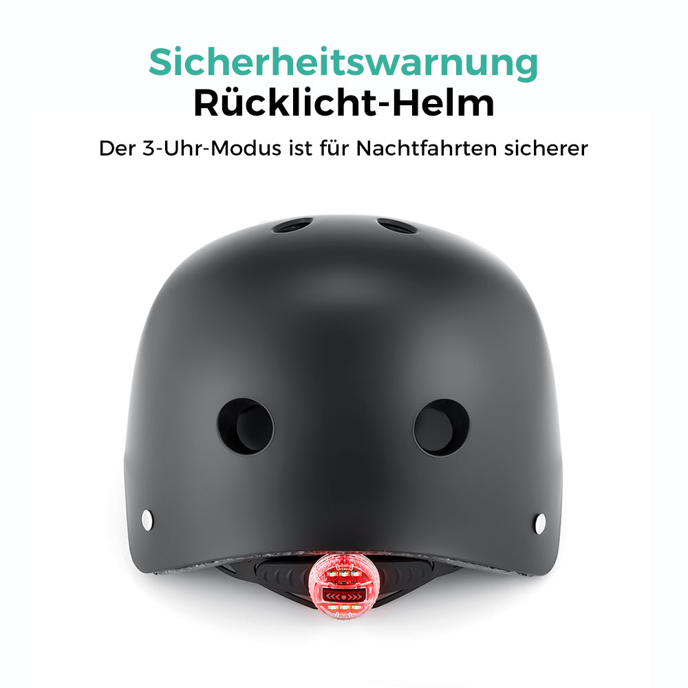 E Scooter Helm mit Rücklicht und verdicktem EPS-Innenfutter