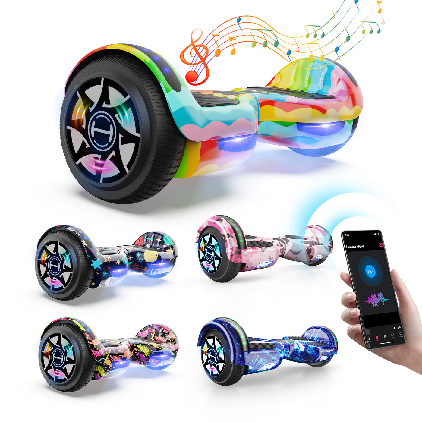 iHoverboard H1 Bluetooth LED Hoverboard Kinder 6,5"