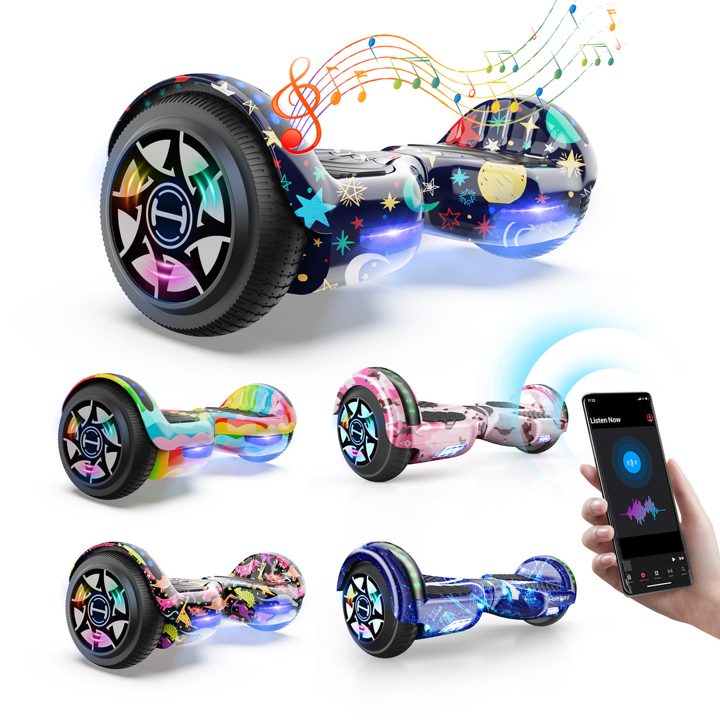 iHoverboard H1 Bluetooth LED Hoverboard 6,5" Mehrere Farboptionen