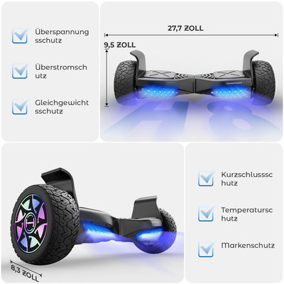 iHoverboard H8Pro/H8 LED Hoverboard Gelände 8.5"