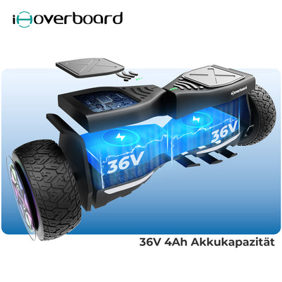 iHoverboard H8Pro/H8 LED Hoverboard Gelände 8.5"