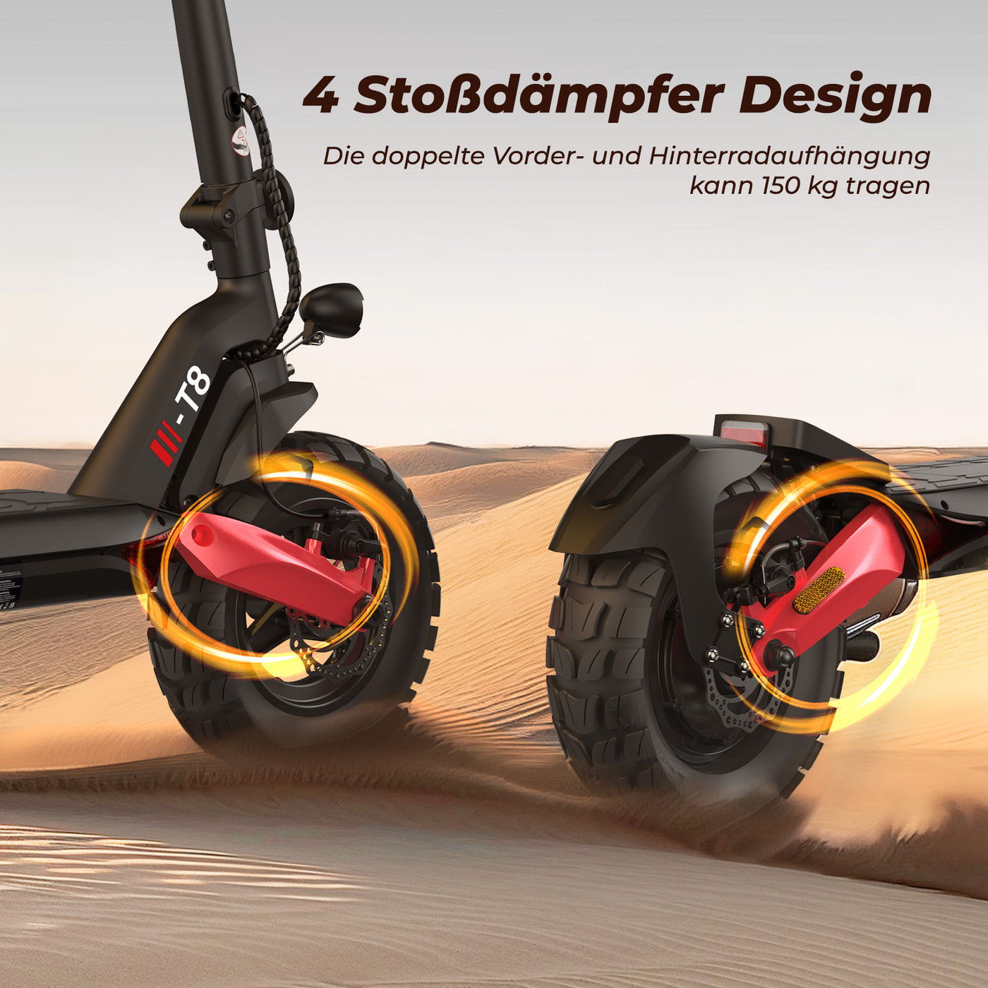 iHoverboard 1200W T8 Offroad E-Scooter Mit Straßenzulassung (ABE/eKFV)