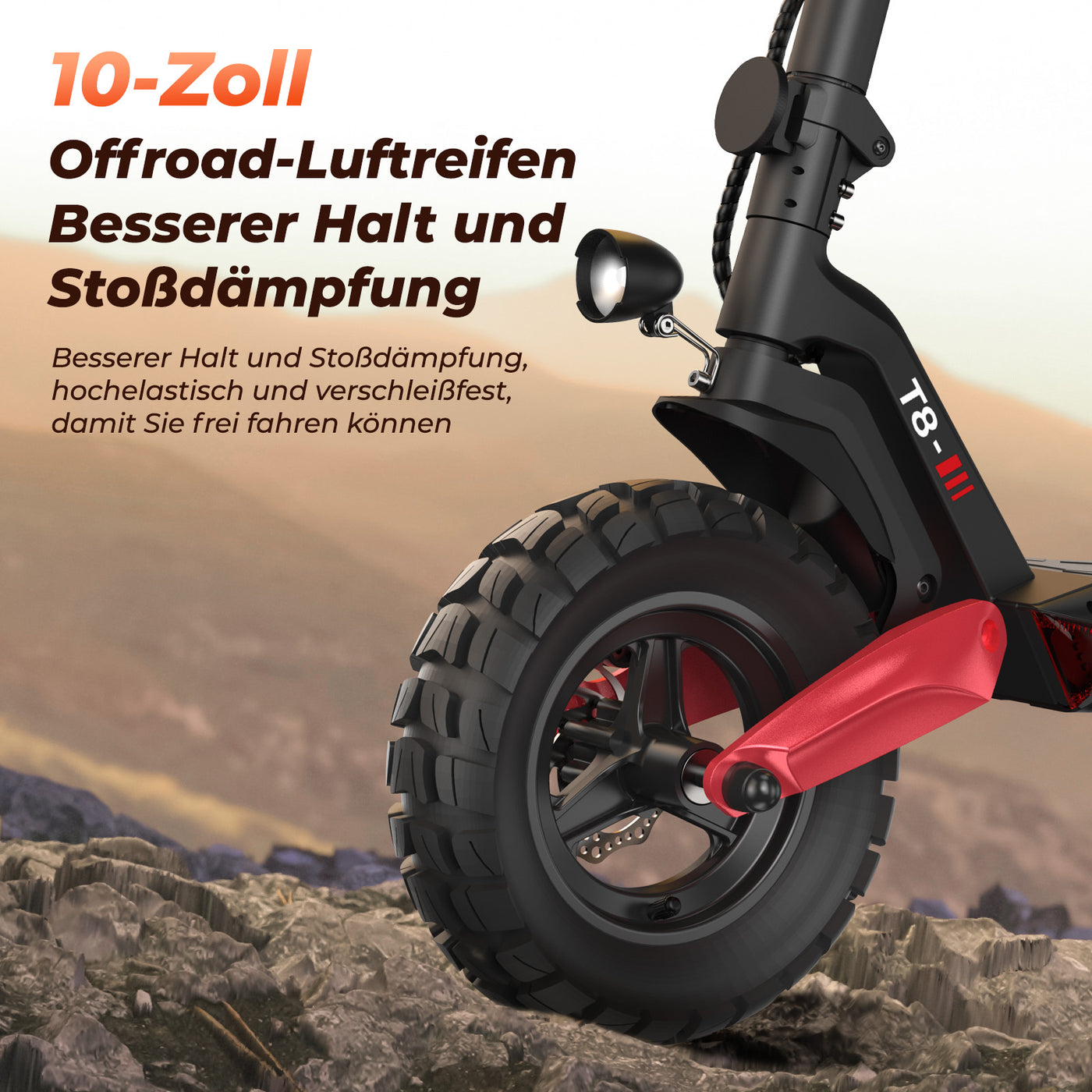 iHoverboard 1200W T8 Offroad E-Scooter Mit Straßenzulassung (ABE/eKFV)