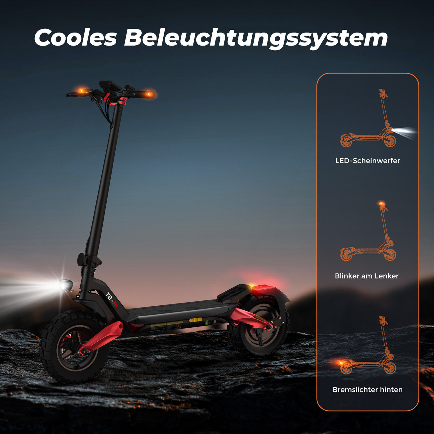 iHoverboard 1200W T8 Offroad E-Scooter Mit Straßenzulassung (ABE/eKFV)