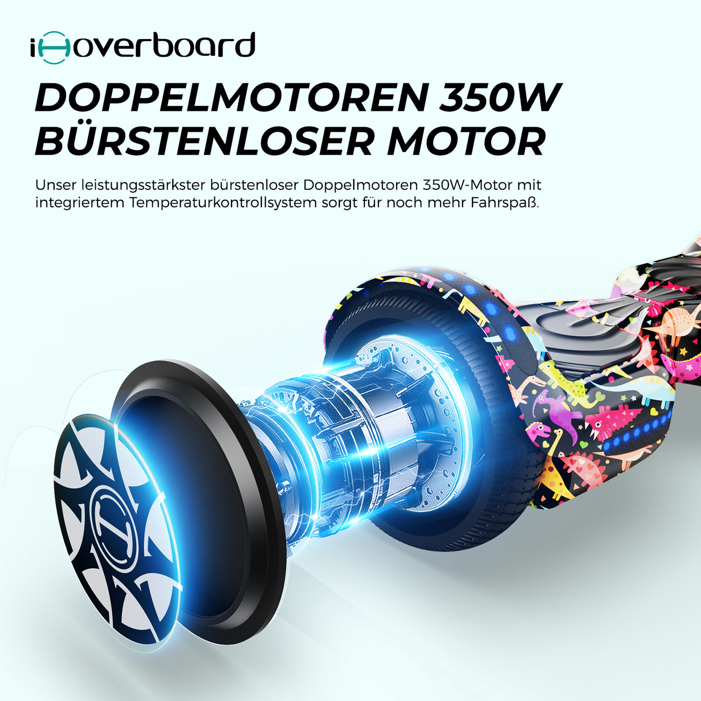 iHoverboard H1 Bluetooth LED Hoverboard 6,5" mit einer Reihe von Farben