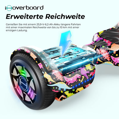 iHoverboard H1 Bluetooth LED Hoverboard 6,5" mit einer Reihe von Farben