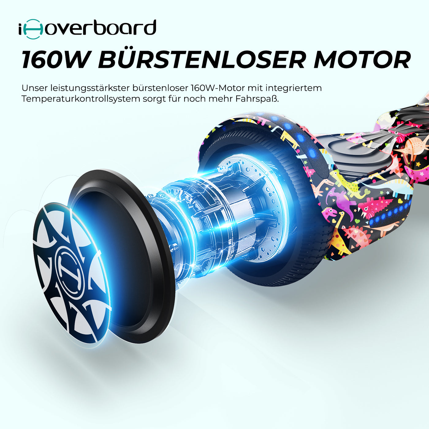 iHoverboard H1 Bluetooth LED Hoverboard 6,5" mit einer Reihe von Farben