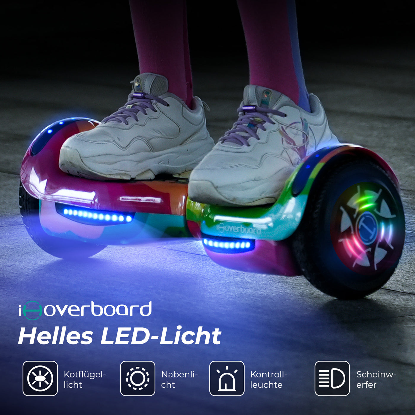 iHoverboard H1 Bluetooth LED Hoverboard 6,5" in mehreren Farben