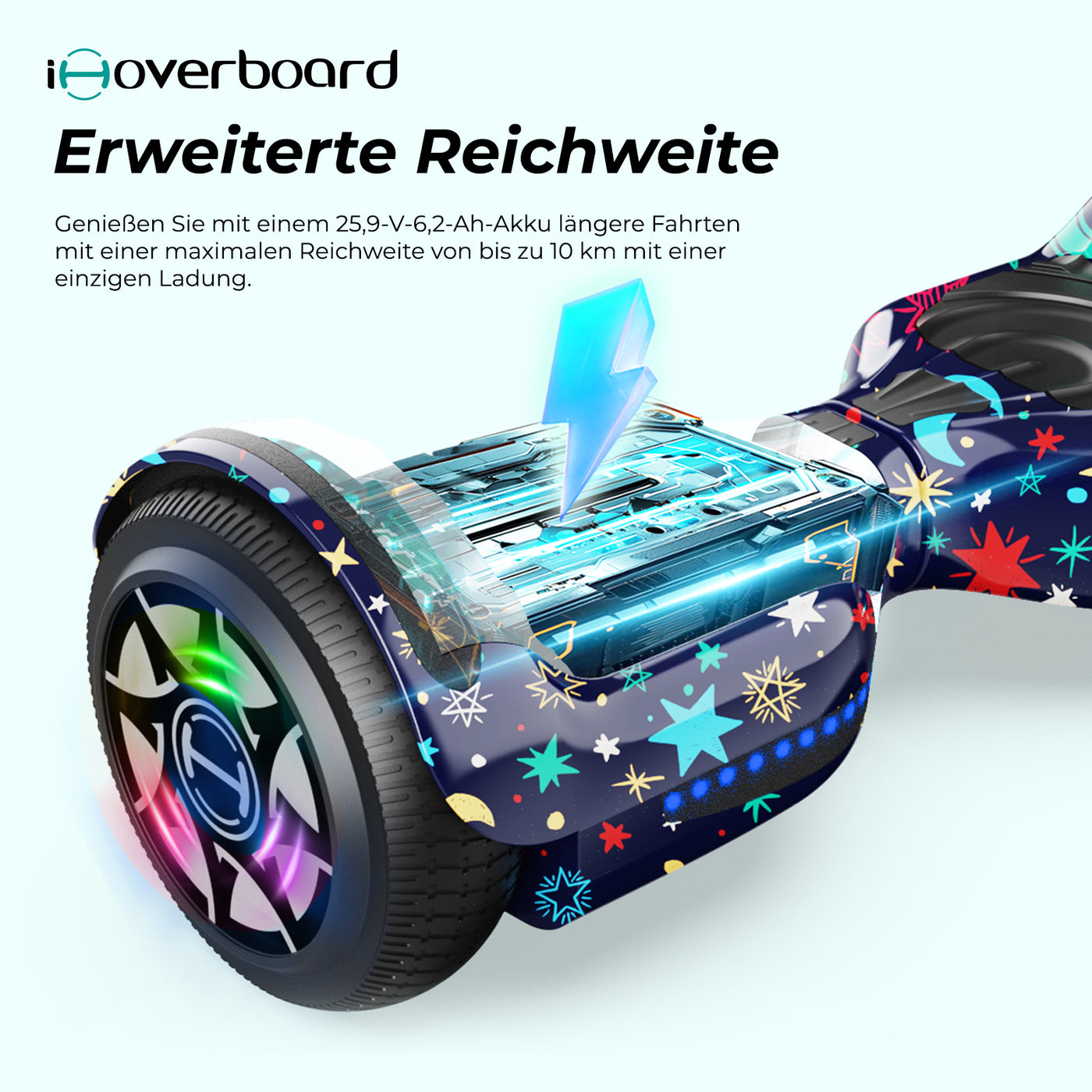 iHoverboard H1 Bluetooth LED Hoverboard 6,5" Mehrere Farboptionen