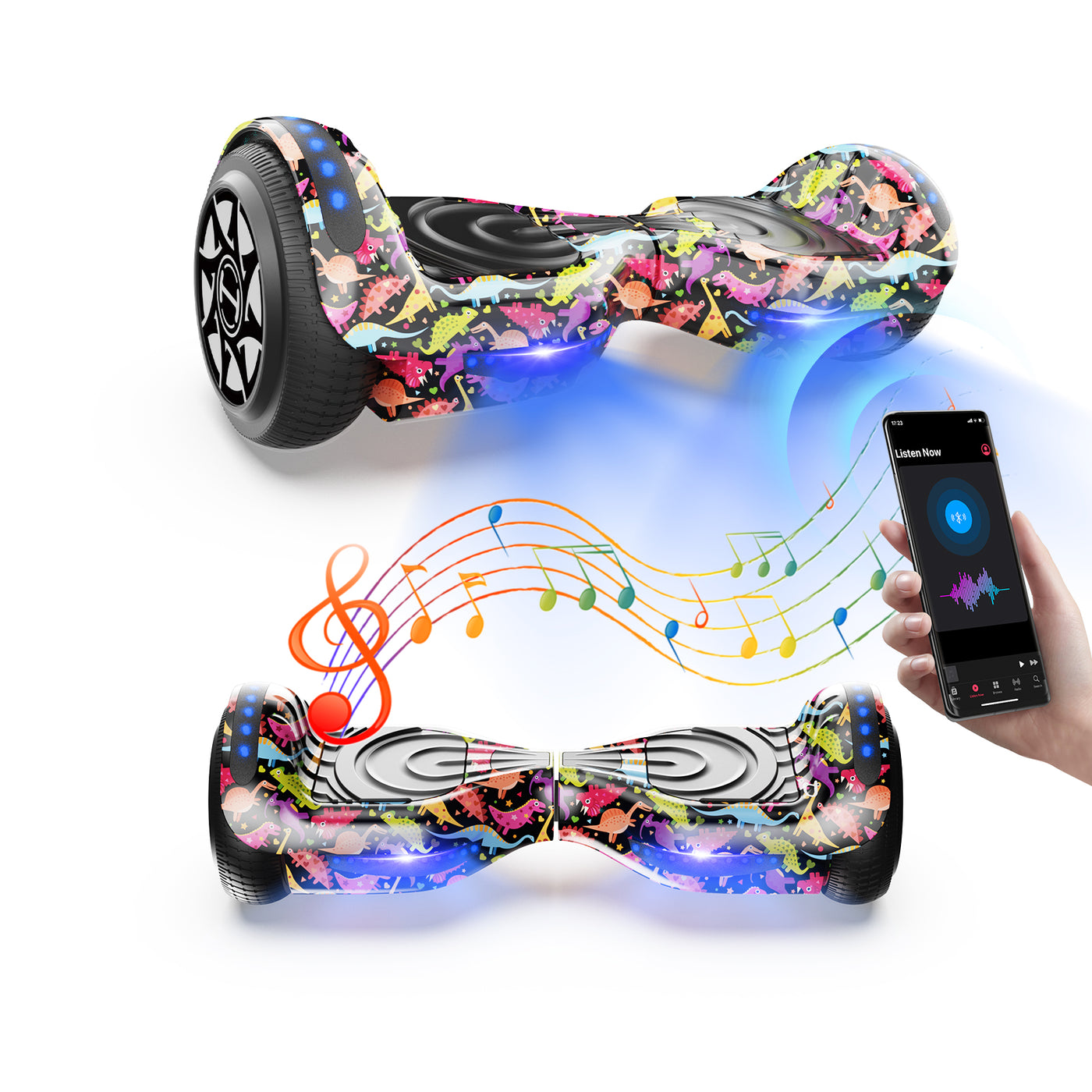 iHoverboard H1 Bluetooth LED Hoverboard 6,5" mit einer Reihe von Farben