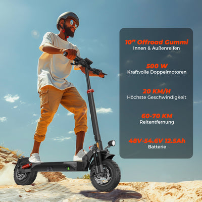 iScooter T4 Off-Road 1000W E-Scooter mit Straßenzulassung (ABE/eKFV)