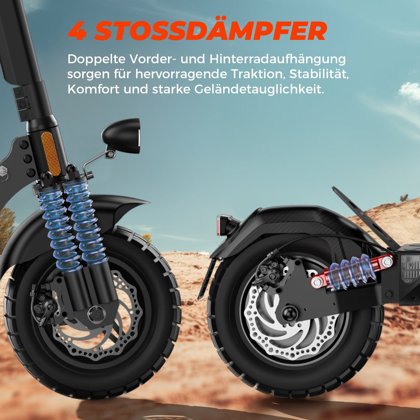 iScooter T4 Off-Road 1000W E-Scooter mit Straßenzulassung (ABE/eKFV)